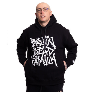 BRAINDEADFAMILIA  BONES BLUZA KAPTUR CZARNA