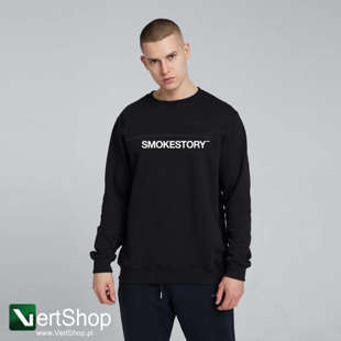SMOKESTORY  BLUZA BEZ KAPTURA LINE CZARNY