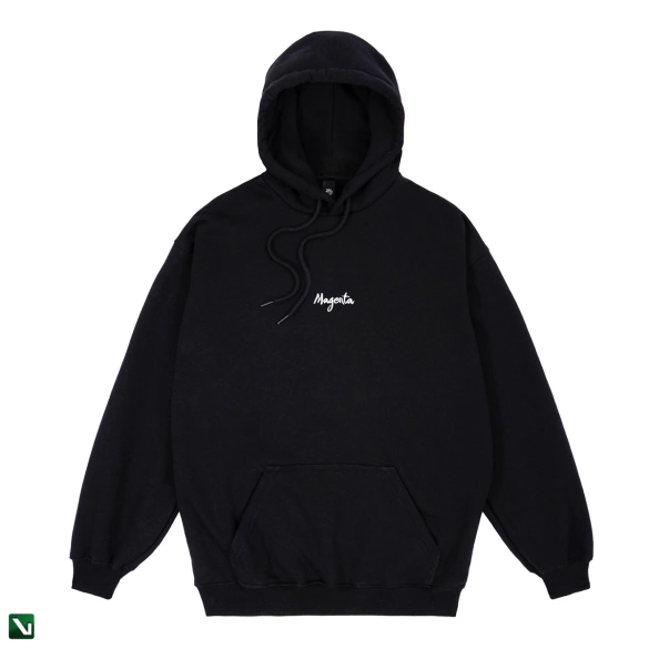 bluza Magenta Script Hoodie (Black)