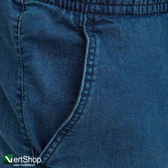 JIGGA WEAR Spodnie Jeansowe Jogger Ze Ściągaczem Męskie Niebieskie Jigga Wear Crown