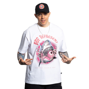 BRAINDEADFAMILIA SHARK T-SHIRT BIAŁY