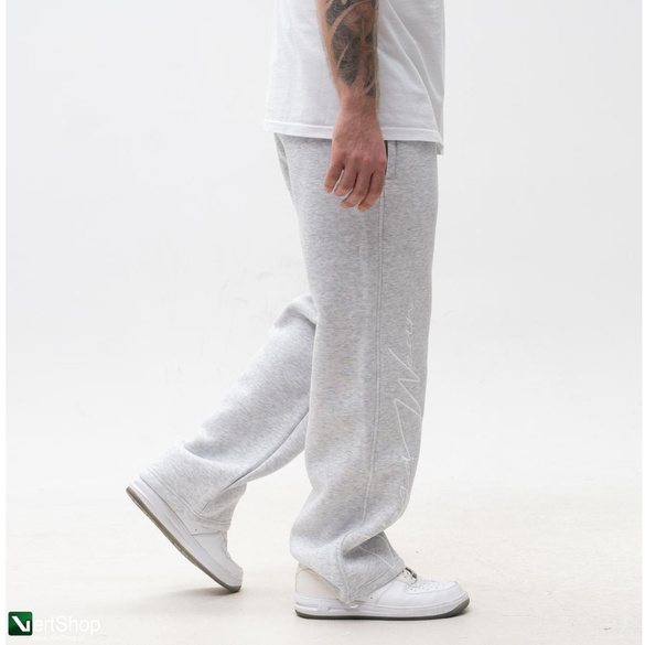 JIGGA WEAR Spodnie Dresowe Baggy Męskie Szare Jigga Wear Written Tag