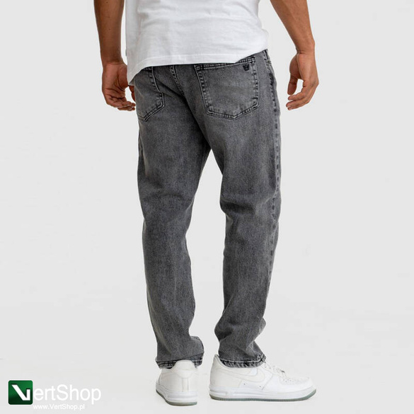 JIGGA WEAR Spodnie Jeansowe Czarne Spranie Mini Haft Logo
