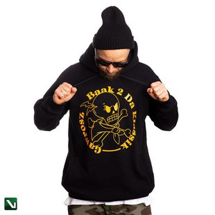 GAWROSZ CZASZKA BLUZA KAPTUR CZARNY