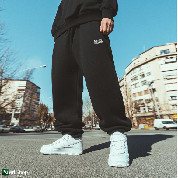 Lucky Dice LD Clothing Spodnie Dresowe Baggy Męskie Czarne 