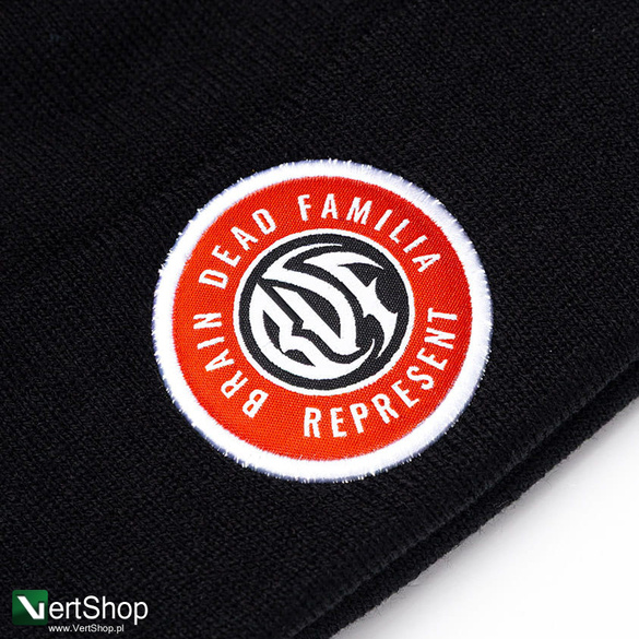 BRAINDEADFAMILIA BDF CIRCLE LOGO CZAPKA ZIMOWA CZARNA