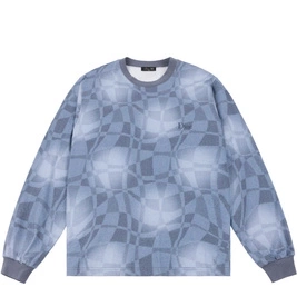 Longsleeve Dime Abstract static blue