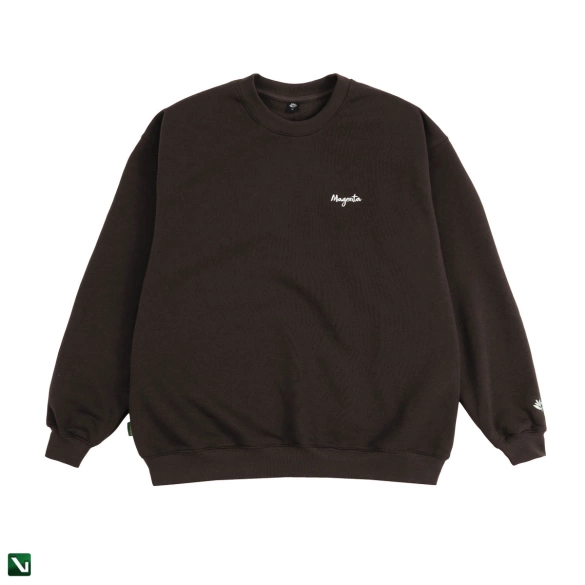 crewneck Magenta Script Crewneck (Brown)