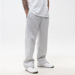 JIGGA WEAR Spodnie Dresowe Baggy Męskie Szare Jigga Wear Written Tag