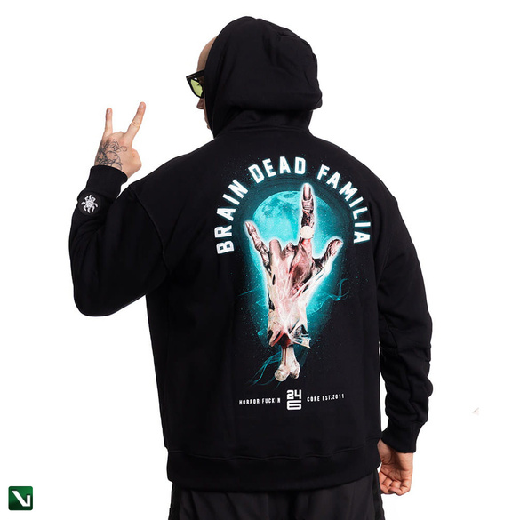 BRAINDEADFAMILIA  FINGERS BLUZA KAPTUR CZARNA