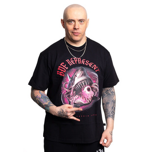 BRAINDEADFAMILIA SHARK T-SHIRT CZARNY