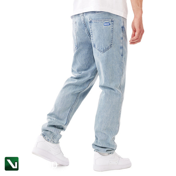 Mass DNM spodnie Box Jeans Relax Fit jasnoniebieskie