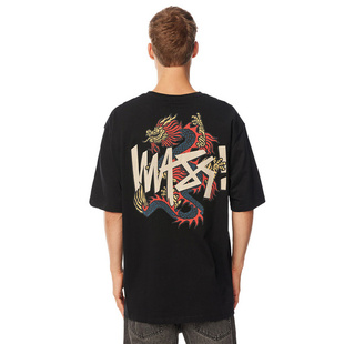 Mass Denim Koszulka Dragon T-shirt czarny