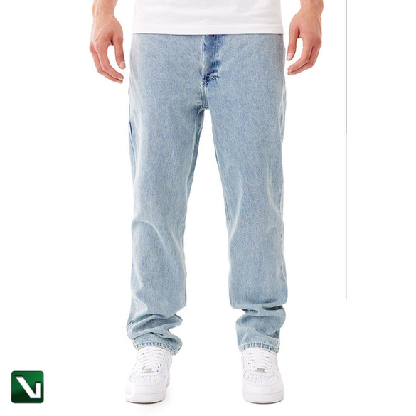 Mass DNM spodnie Box Jeans Relax Fit jasnoniebieskie