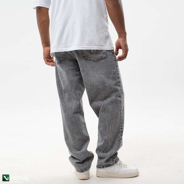 Lucky Dice LD Clothing Spodnie Jeansowe Baggy Męskie Szare Small Dice