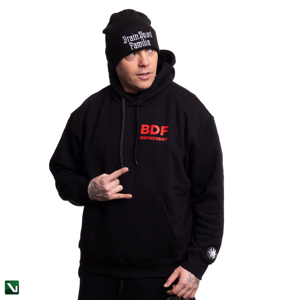 BRAINDEADFAMILIA  HATE BLUZA KAPTUR CZARNA