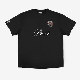 PROSTO T-shirt Football Fan Washed Black