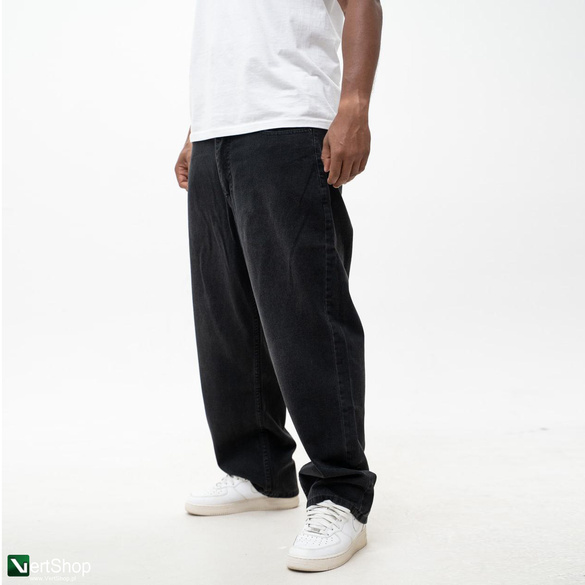 Lucky Dice LD Clothing Spodnie Jeansowe Baggy Męskie Czarne / Białe
