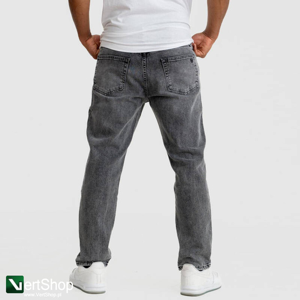 JIGGA WEAR Spodnie Jeansowe Czarne Spranie Mini Haft Logo