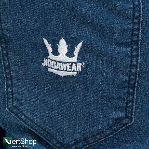 JIGGA WEAR Spodnie Jeansowe Jogger Ze Ściągaczem Męskie Niebieskie Jigga Wear Crown
