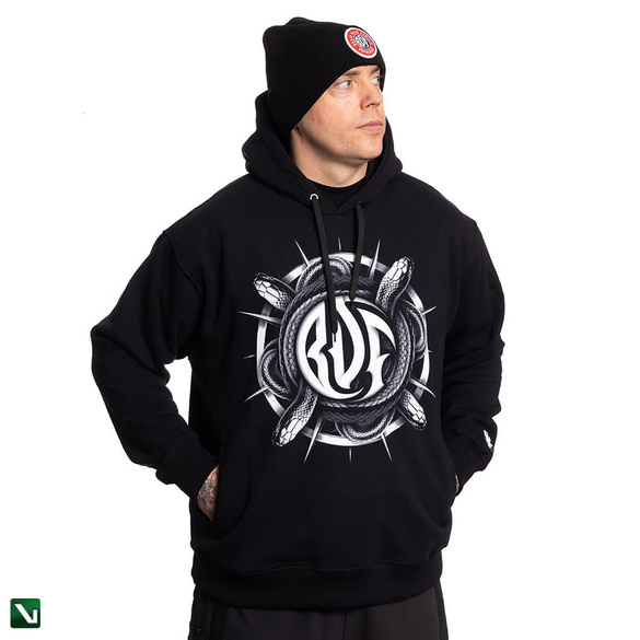 BRAINDEADFAMILIA  SNAKES BLUZA KAPTUR CZARNA