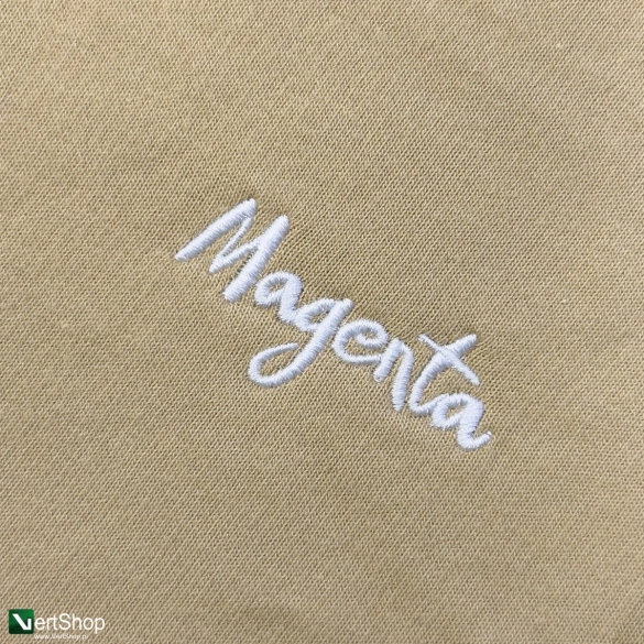 crewneck Magenta Script Crewneck (Beige)