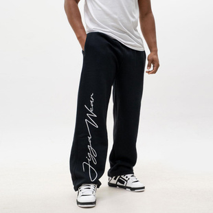 JIGGA WEAR Spodnie Dresowe Baggy Męskie Szare Jigga Wear Written Tag