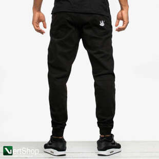 JIGGA WEAR Spodnie Jeansowe Jogger Ze Ściągaczem Męskie Czarne Jigga Wear Crown