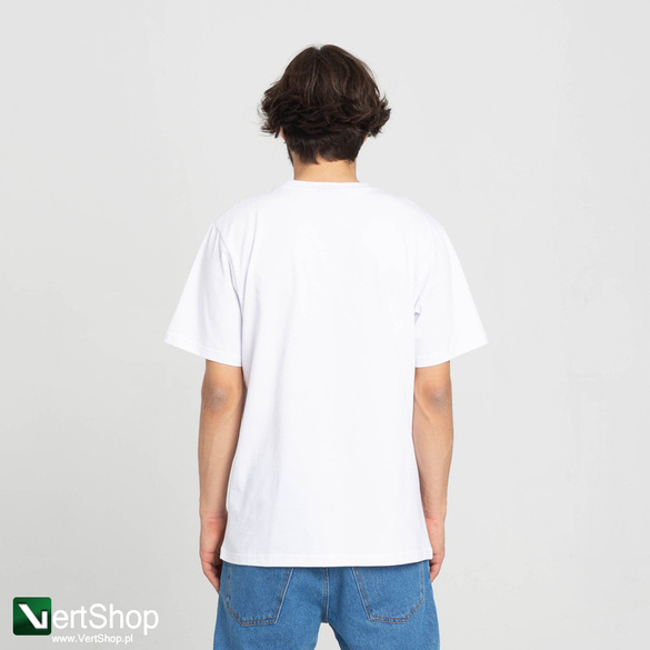SMOKESTORY Koszulka STRIPPED LOGO BIAŁY