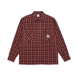 Koszula Polar Mike LS Shirt | Flannel (Oxblood Check)