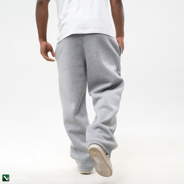 JIGGA WEAR Spodnie Dresowe Baggy Męskie  Szare Jigga Wear Haft Logo Drawcord