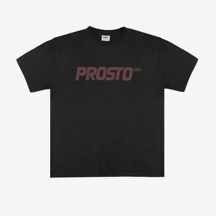 PROSTO T-shirt Big Log Washed Black