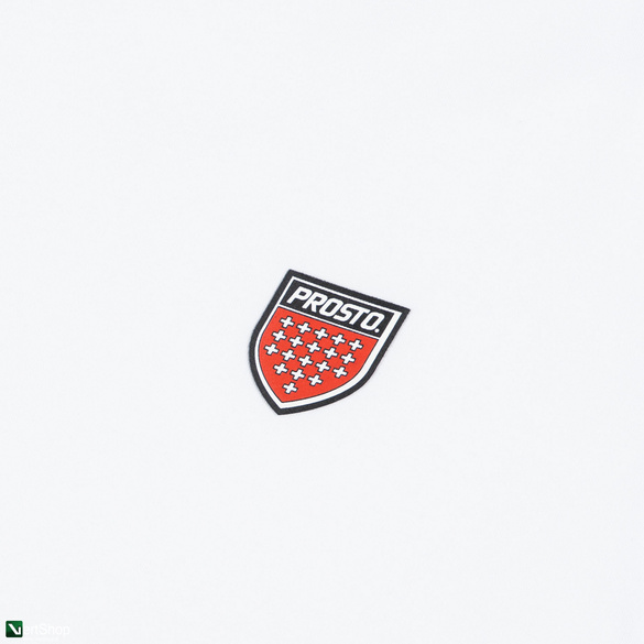PROSTO Shield t-shirt bawełniany slim biały