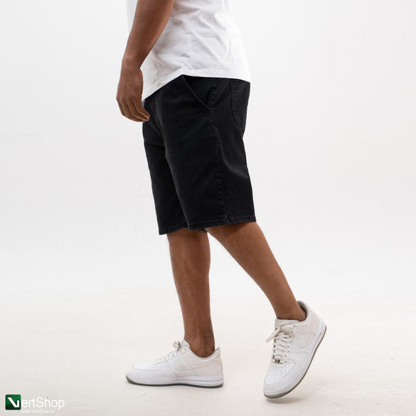 Lucky Dice LD Classic Krótkie Spodenki Jeansowe Baggy Męskie Czarne / Białe 