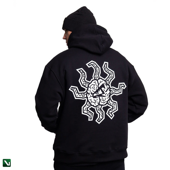 BRAINDEADFAMILIA  ORIGINAL HORROR OŚMIORNICA BLUZA KAPTUR CZARNA