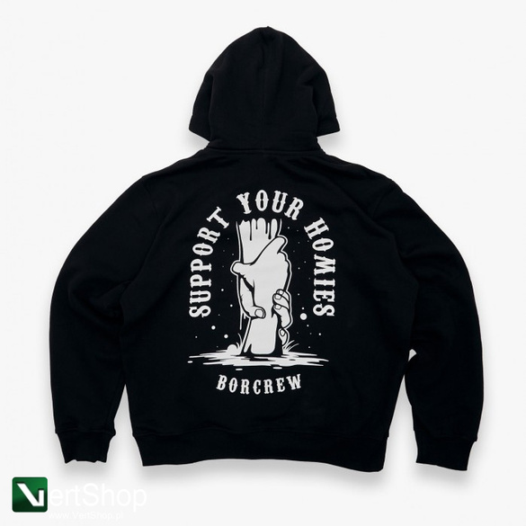 B.O.R BLUZA Z KAPTUREM BOR SUPPORT CZARNA BORCREW
