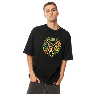 Mass Denim Patchwork T-shirt czarny