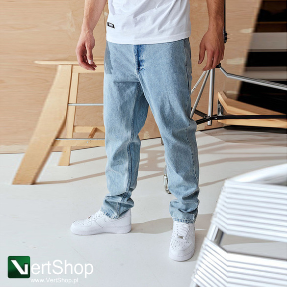 Mass DNM spodnie Box Jeans Relax Fit jasnoniebieskie