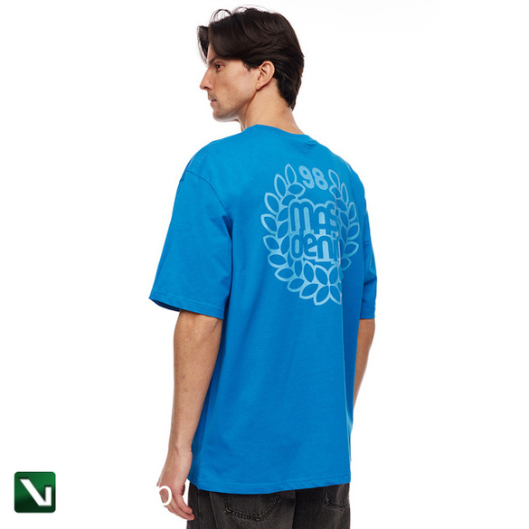 Koszulka Mass Denim Base Back T-shirt  niebieski