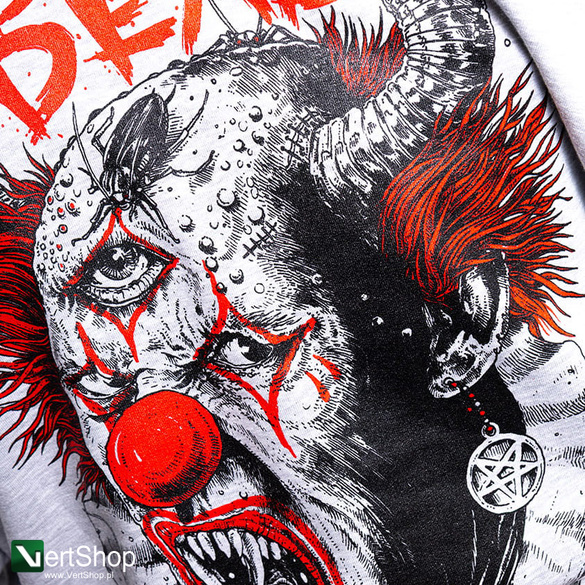 BRAINDEADFAMILIA  CLOWN BLUZA KAPTUR ZIP SZARA