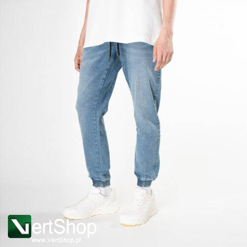 MORO SPORT Spodnie Joggery Męskie Blue MoroJeans Jasnoniebieskie Sprane