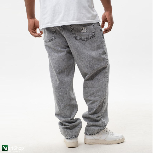 Lucky Dice LD Clothing Spodnie Jeansowe Baggy Męskie Szare Small Dice