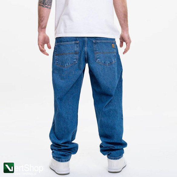 JIGGA WEAR Spodnie Jeansowe Baggy Męskie Niebieskie Jigga Wear Icon Patch