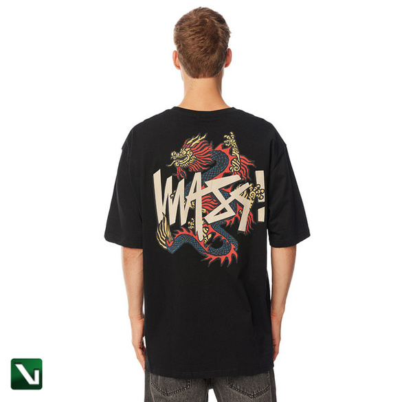 Mass Denim Koszulka Dragon T-shirt czarny