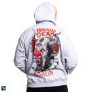BRAINDEADFAMILIA CLOWN BLUZA KAPTUR ZIP SZARA