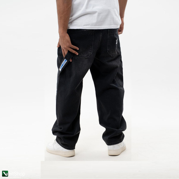 JIGGA WEAR Spodnie Jeansowe Super Baggy Cargo Męskie Czarne Jigga Wear Crown