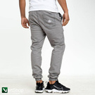 JIGGA WEAR Spodnie Jeansowe Jogger Ze Ściągaczem Jigga Wear Crown Raw Szare