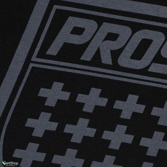PROSTO Shield t-shirt bawełniany slim czarny