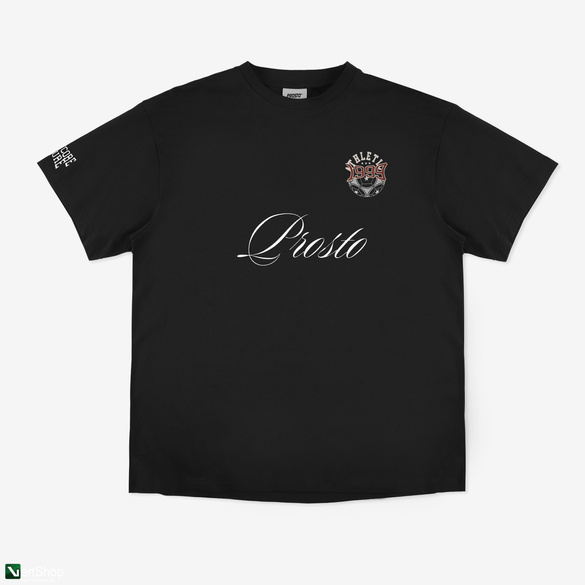 PROSTO T-shirt Football Fan Washed Black