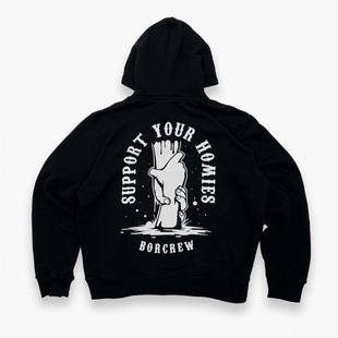 B.O.R BLUZA Z KAPTUREM BOR SUPPORT CZARNA BORCREW